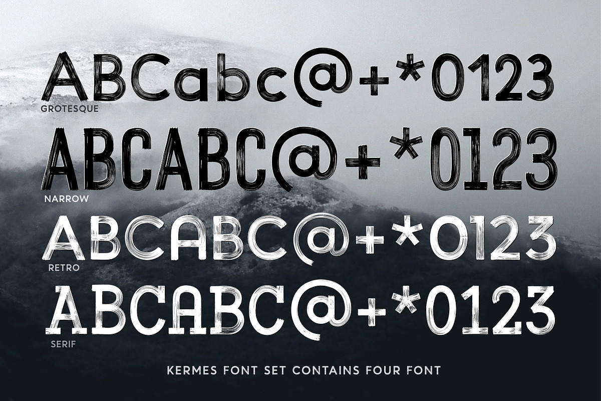Kermes Brush Font Set, a Font by Ahmet Altun (Photo 5 of 6)