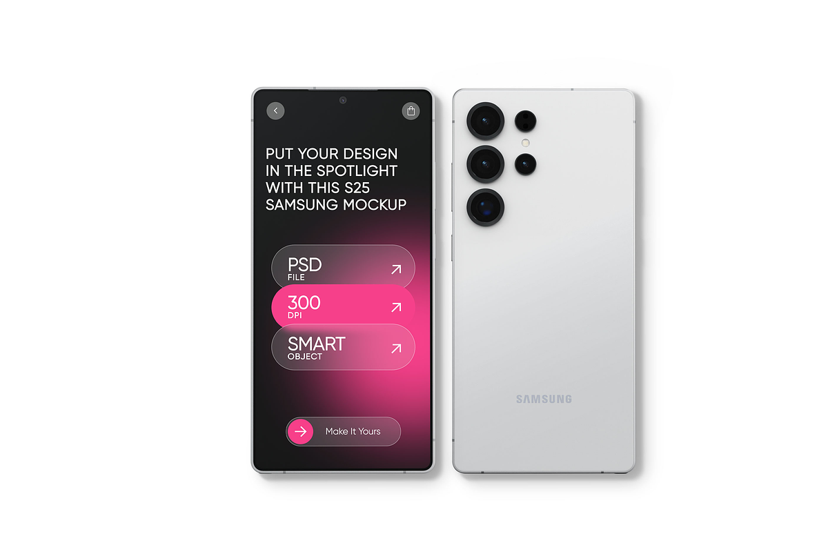 Samsung Galaxy S25 Mockup, a Device Mockup by Mockupdaddy (Photo 19 of 23)