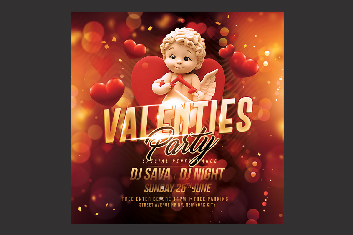 Valentines Day Flyer, a Flyer Template by DSGraphicDesign