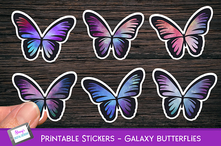 Butterfly Stickers - Galaxy