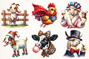 Funny Farm Animal Sublimation, an Illustration by Pixels.Craft (Thumbnail 3 of 7)