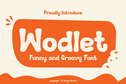 Wodlet - Funny Groovy Font, a Sans Serif Font by QR Design Studio (Thumbnail 1 of 12)