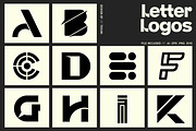 Letter Logo Template Vol 3, a Solid Icon by Tekuni (Thumbnail 1 of 12)