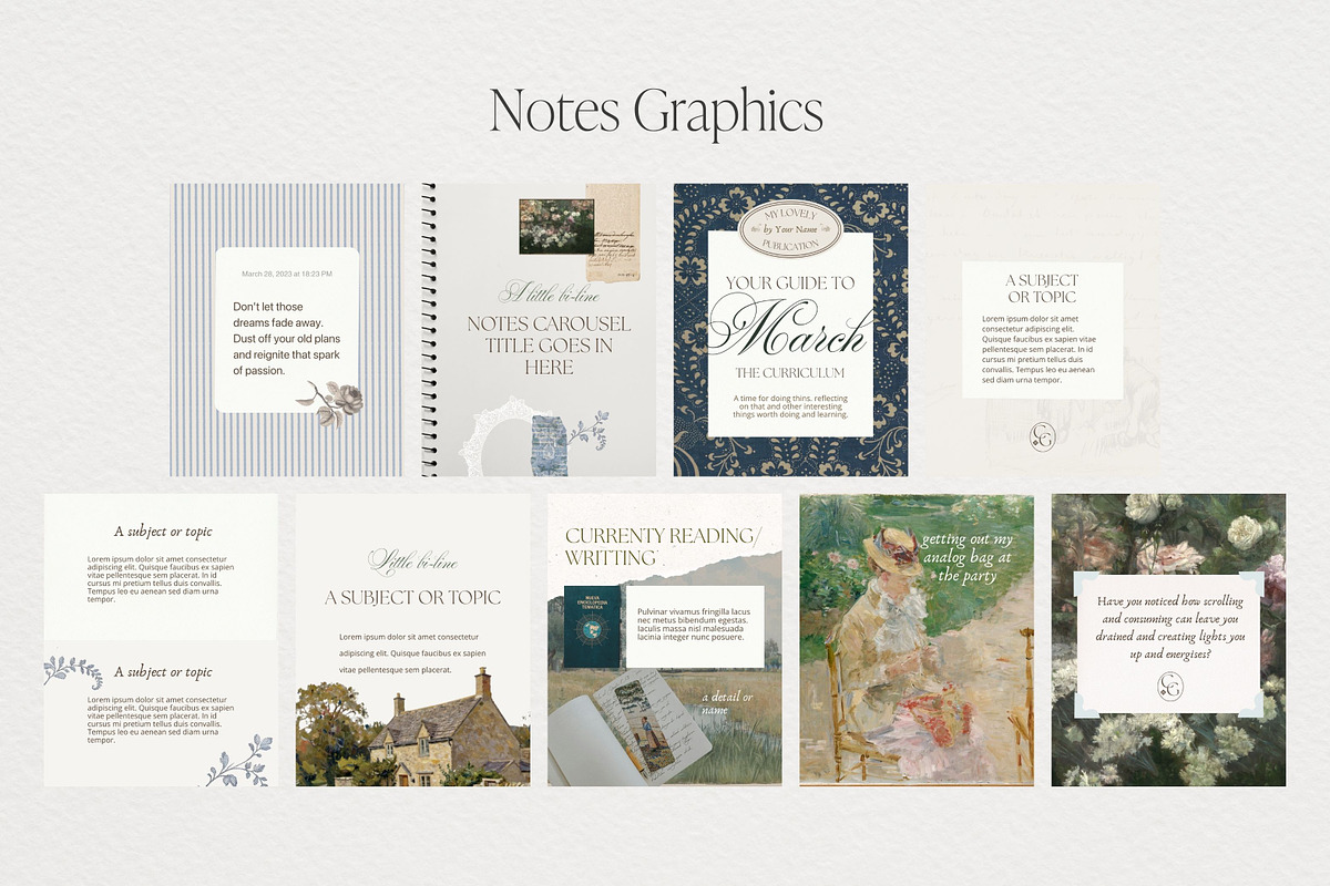 Cottage Core Substack Canva Branding, a Branding & Logo Template by Tabitha Emma (Photo 5 of 9)