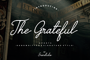 The Grateful Script, a Script Font by Sronstudio (Thumbnail 1 of 15)