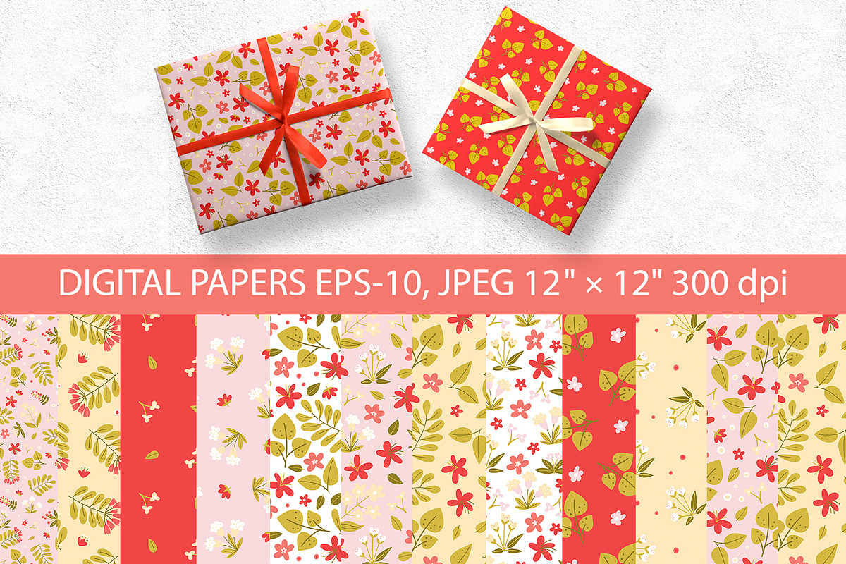 Floral patterns, a Pattern Graphic by rosypatterns (Photo 3 of 4)
