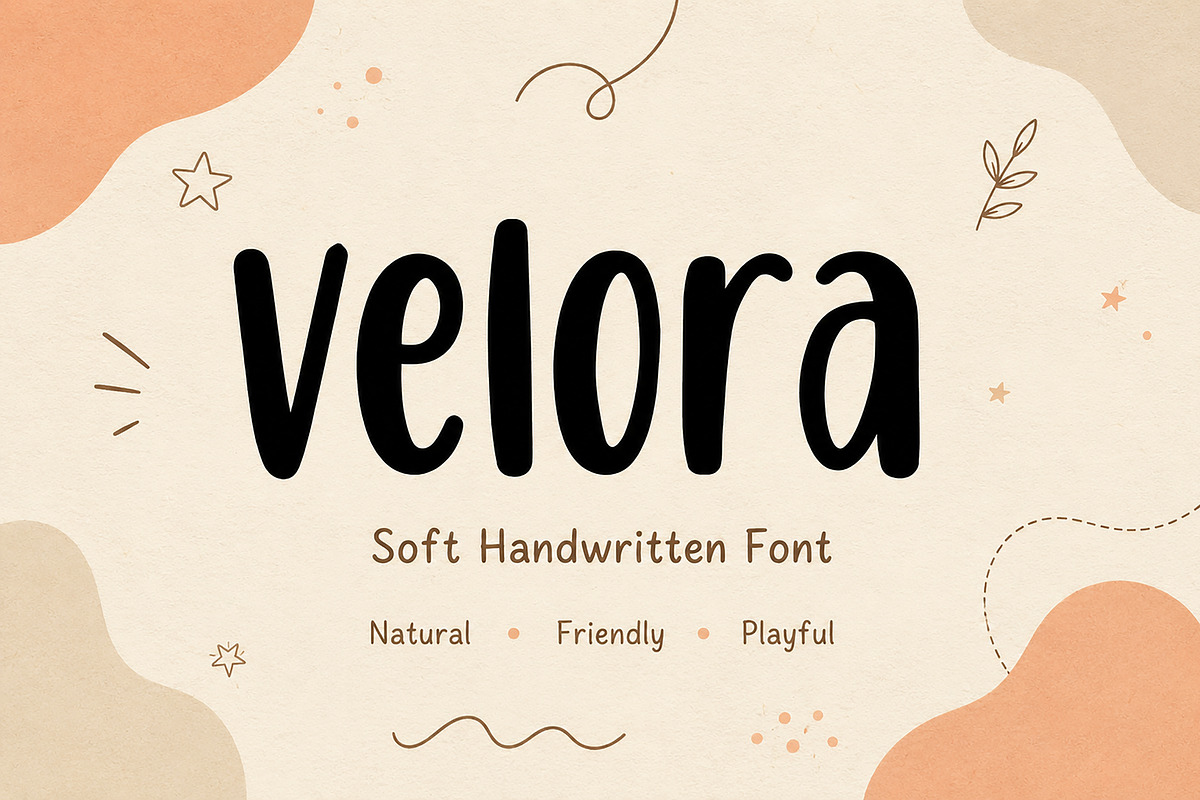 Velora, a Handwritten Font by Wow Magic (Photo 1 of 5)