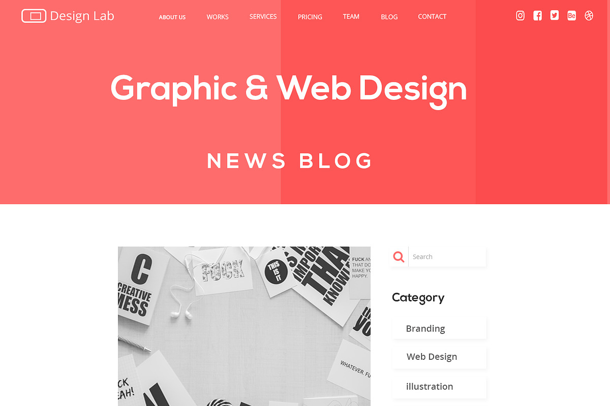 designlab Landing page with Blog, a Landing Page Template by designbydi (Photo 3 of 4)