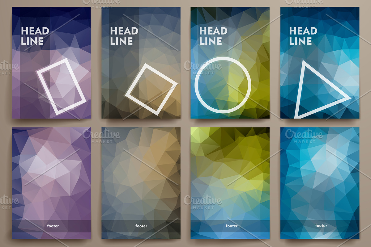 Big Set of Geometrical Templates, a Brochure Template by Palau