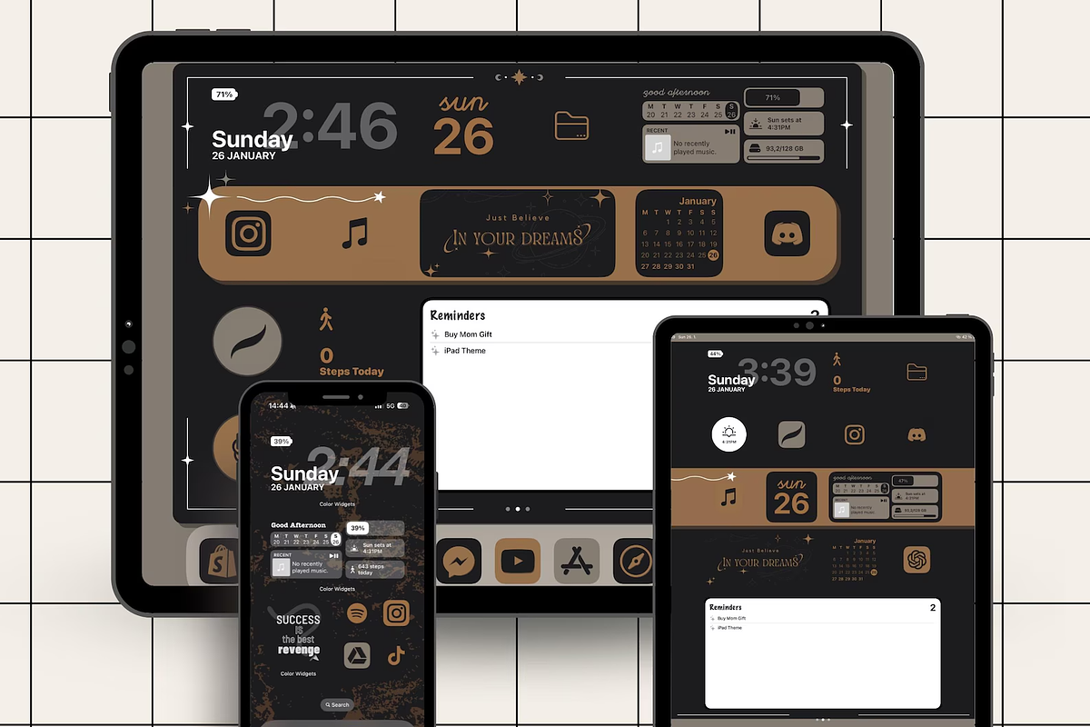 Business iOS Wallpaper Icon Pack, a Background Graphic by BeeRubby (Photo 2 of 10)