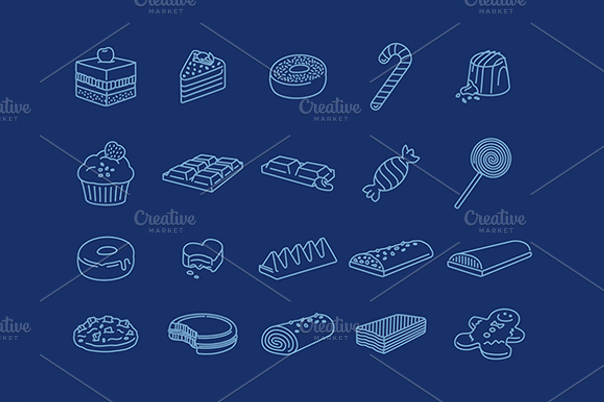 Sweets Icons, an Outline Icon by Babic Goran (Photo 4 of 4)