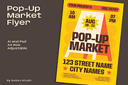 Pop Up Market Flyer, a Flyer Template by Gumico Studio. (Thumbnail 1 of 3)