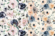 Floral Seamless Patterns, a Pattern Graphic by DreamCafeArt (Thumbnail 3 of 5)