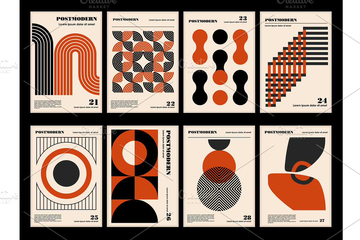 Artworks posters inspired postmodern, a Decorative Illustration by Pgmart