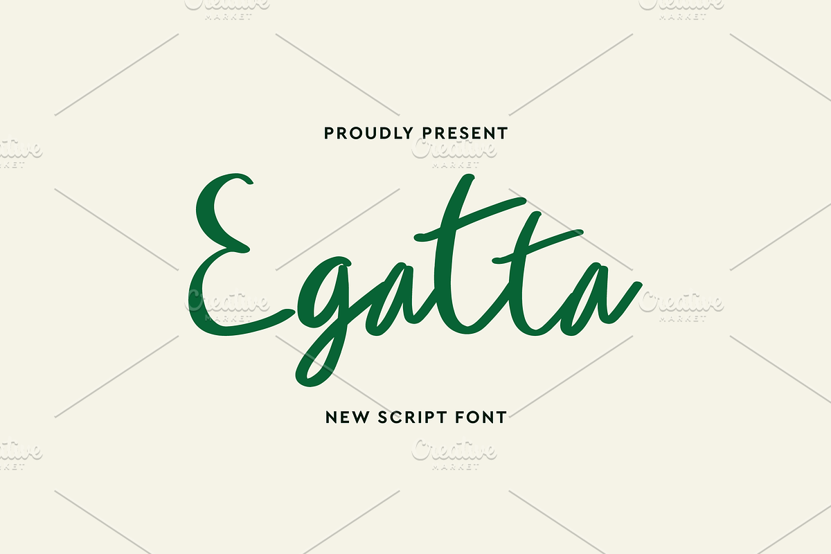 Egatta Script Font, a Script Font by Artiveko (Photo 1 of 10)