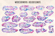 21 Month Watercolors Graphics, a Decorative Illustration by Violet LeBeaux (Thumbnail 3 of 3)