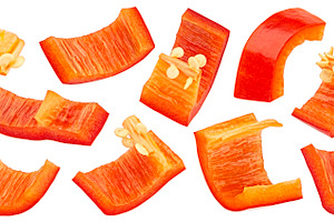 Sliced bell pepper, sliced paprika, a Food & Drink Photo by Max Lashcheuski