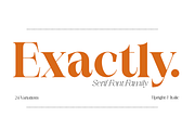 Exactly // Font Serif Family, a Serif Font by artisans (Thumbnail 1 of 7)