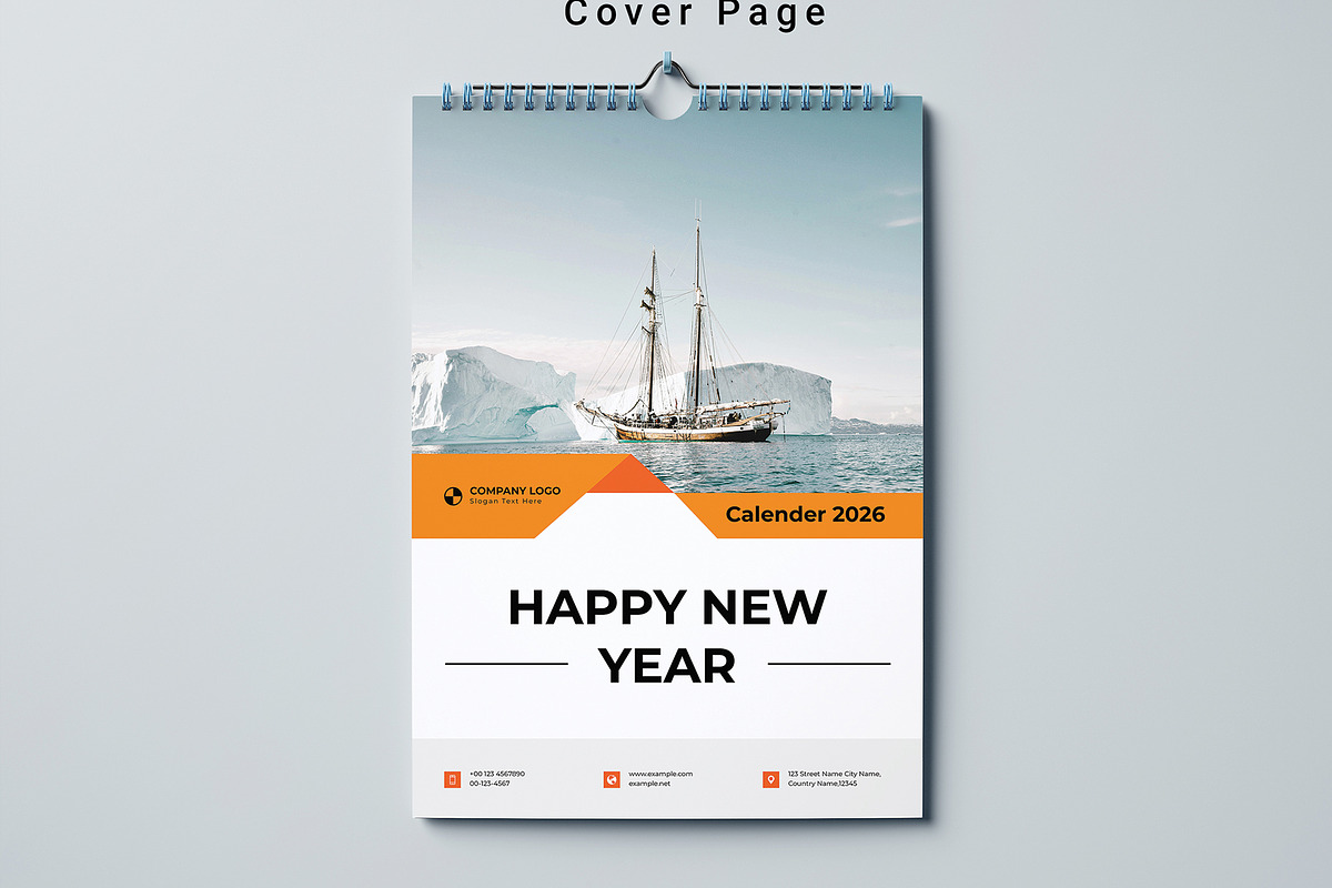 Wall Calendar 2026, a Stationery Template by Cleffon_Graphic_Studio (Photo 2 of 14)
