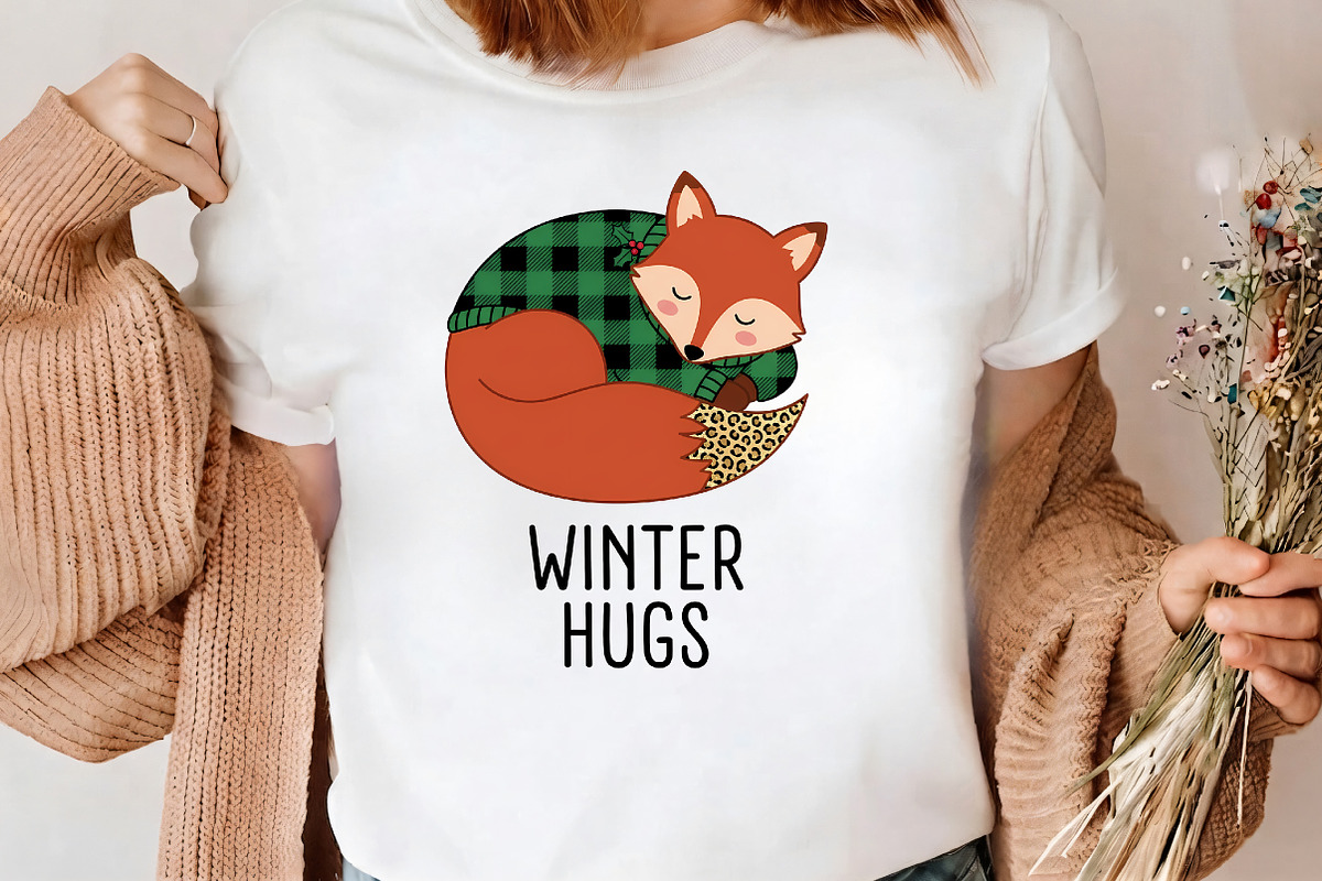 Winter Hugs Christmas Fox PNG Design, a Seasonal Illustration by CrexoraLab (Photo 3 of 4)