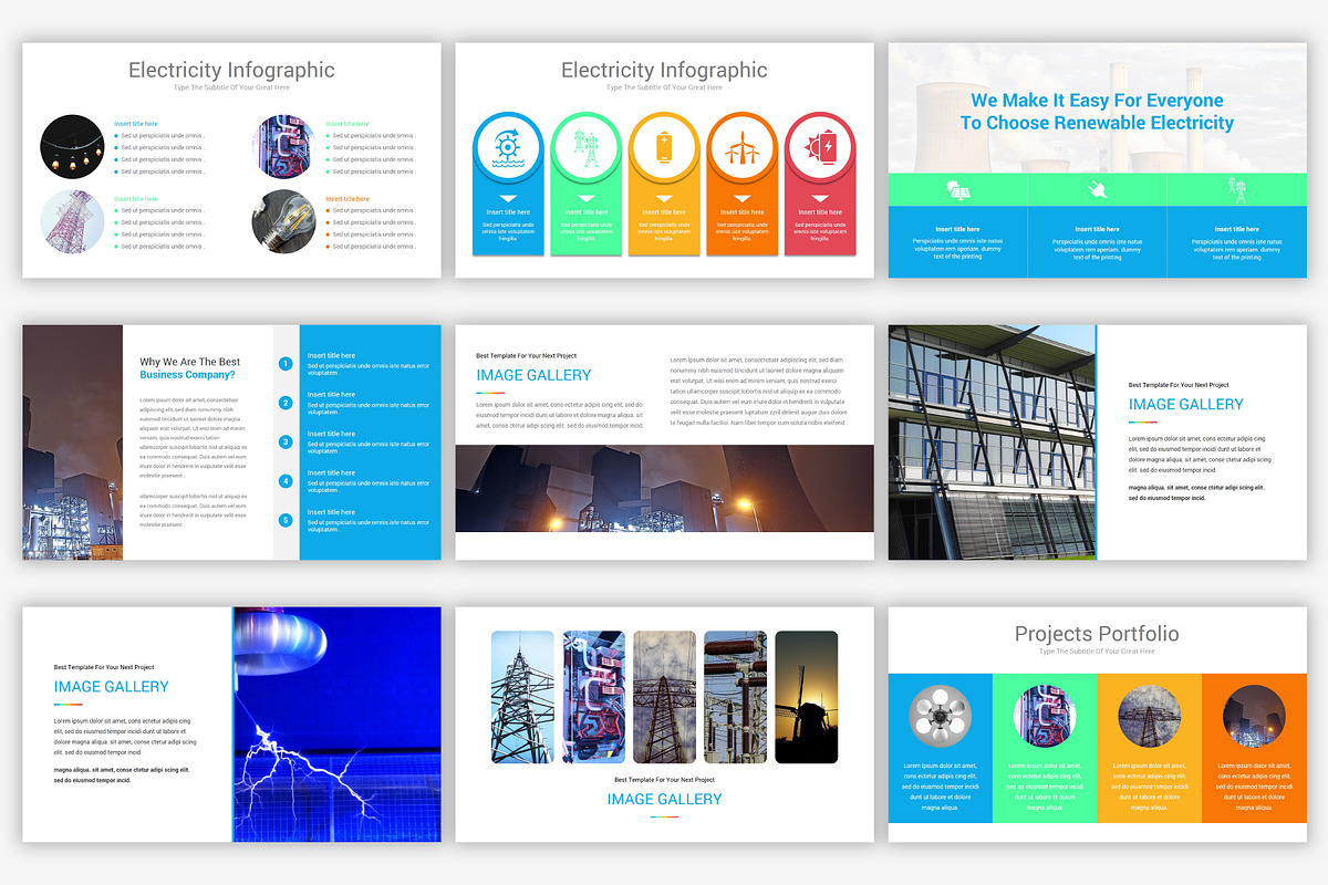 Electricity PowerPoint Template, a Presentation Template by SlideOne