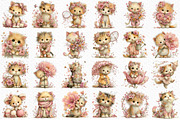 Whimsical Spring Cats Clipart, an Illustration by Craft Nest (Thumbnail 5 of 6)