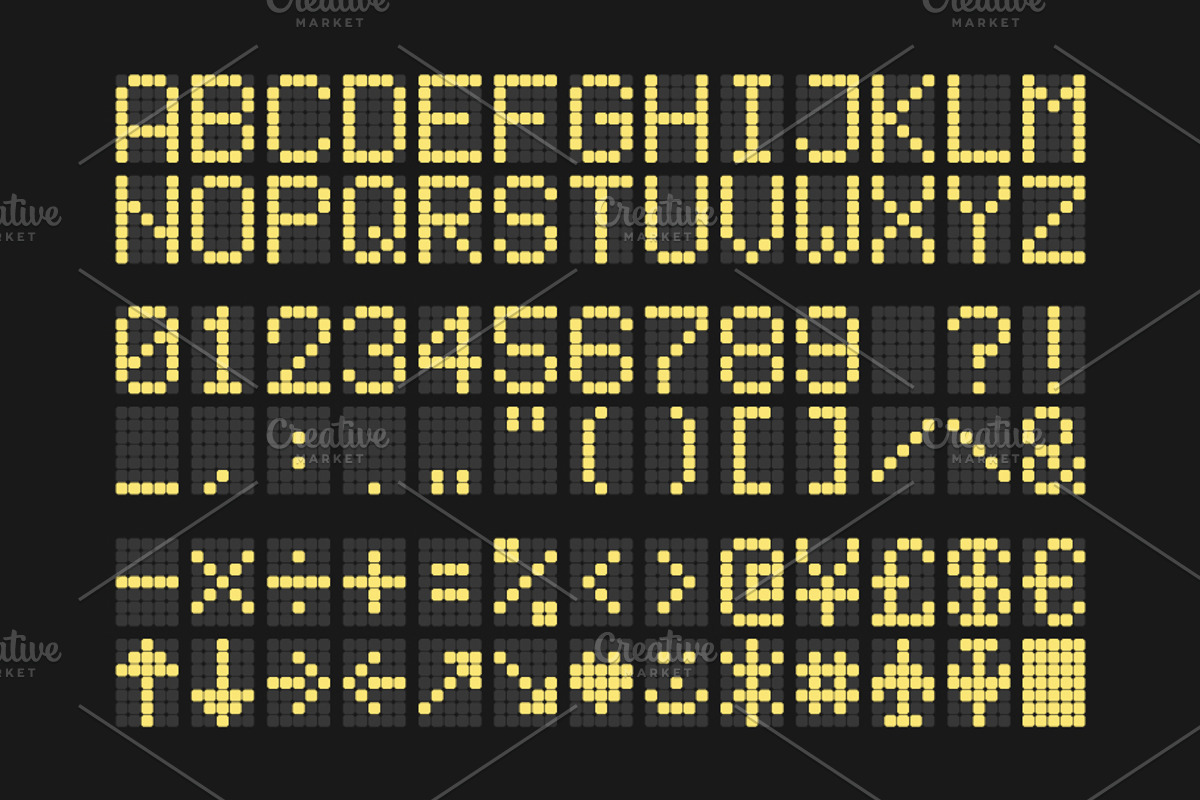 Terminal Airport Font With Icons, an Object Graphic by Black White Mouse Design (Photo 2 of 3)