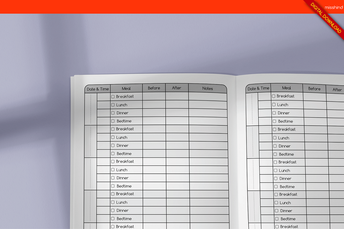 Diabetes Logbook • KDP Interior, a Templates & Theme by HyeRi (Photo 4 of 4)