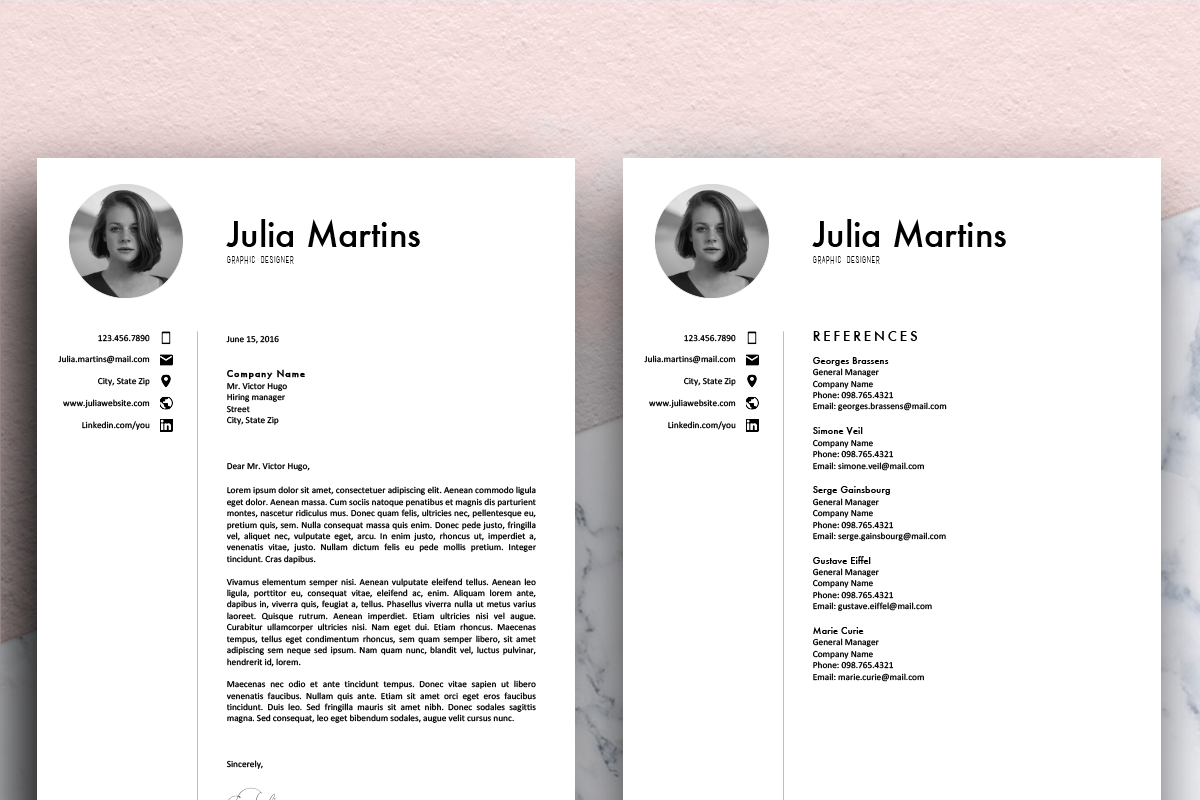 Resume Template (MS Word) | Julia, a Resume Template by Priiiiiiiiiiiiiint ! (Photo 2 of 2)