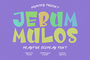 Jebum Mulos Playful Display Font, a Sans Serif Font by Maulana Creative (Thumbnail 1 of 7)