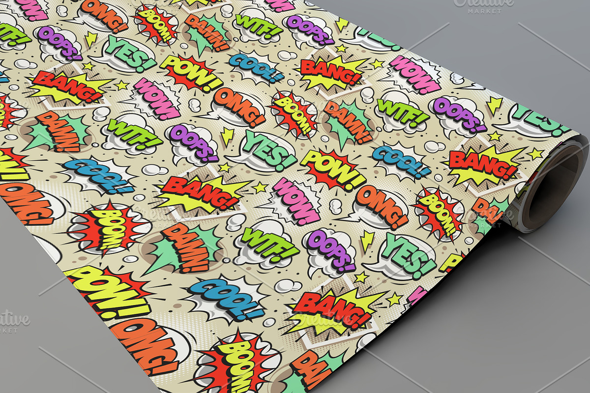 Comic Art Seamless Pattern, a Texture Graphic by Vecster | Creative Market