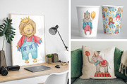 Watercolor Circus Collection, an Animal Illustration by Aquarellka (Thumbnail 2 of 10)