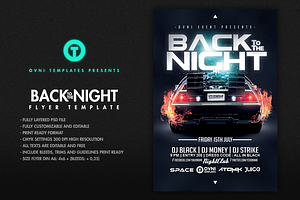 BACK TO THE NIGHT Flyer Template