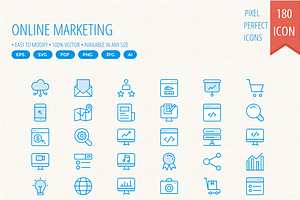 Online Marketing Cute icons