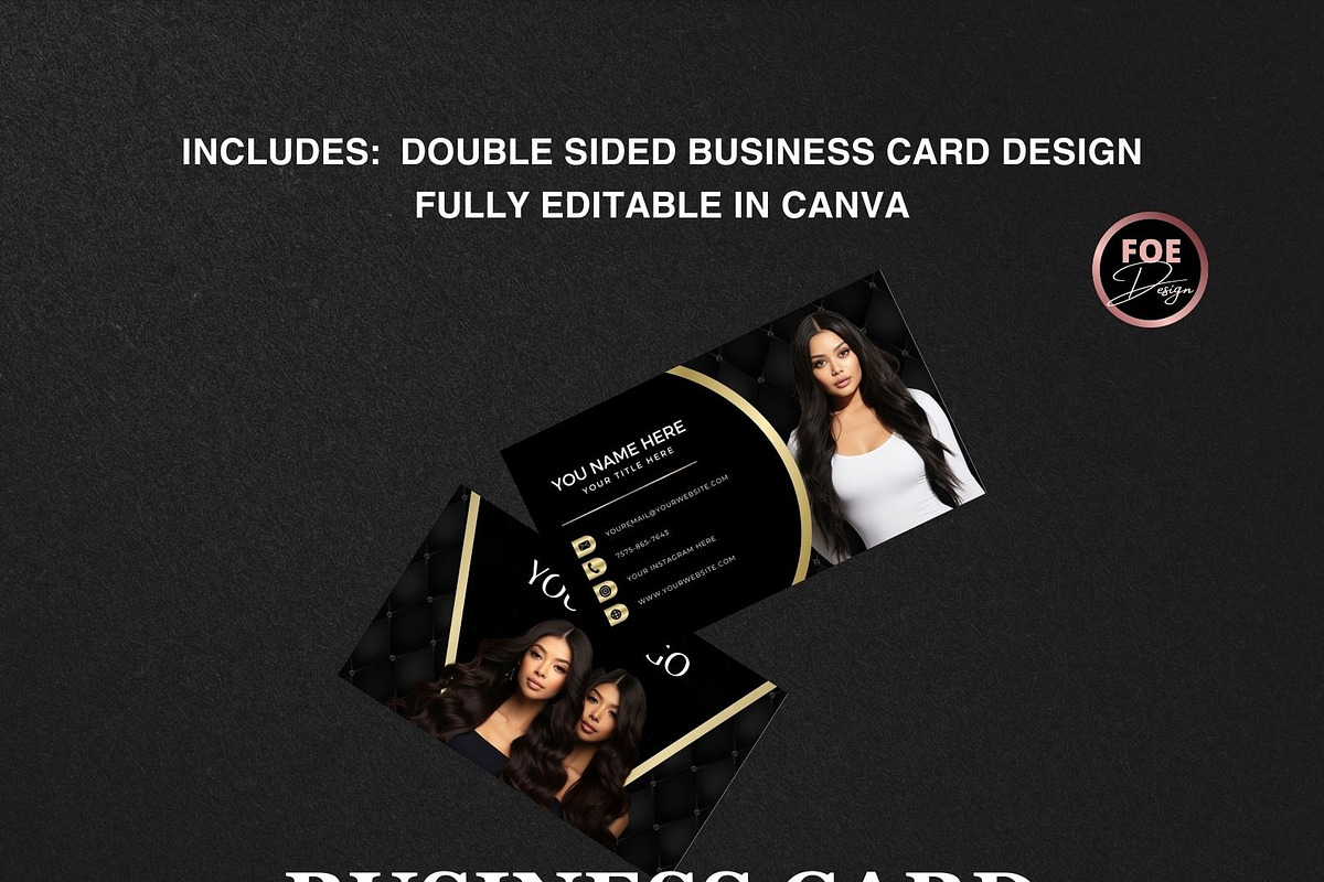 Luxury hair branding kit templates C, a Branding & Logo Template by Foedesigner (Photo 3 of 10)