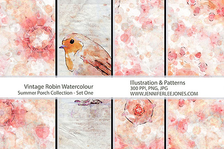 Vintage Robin Watercolour