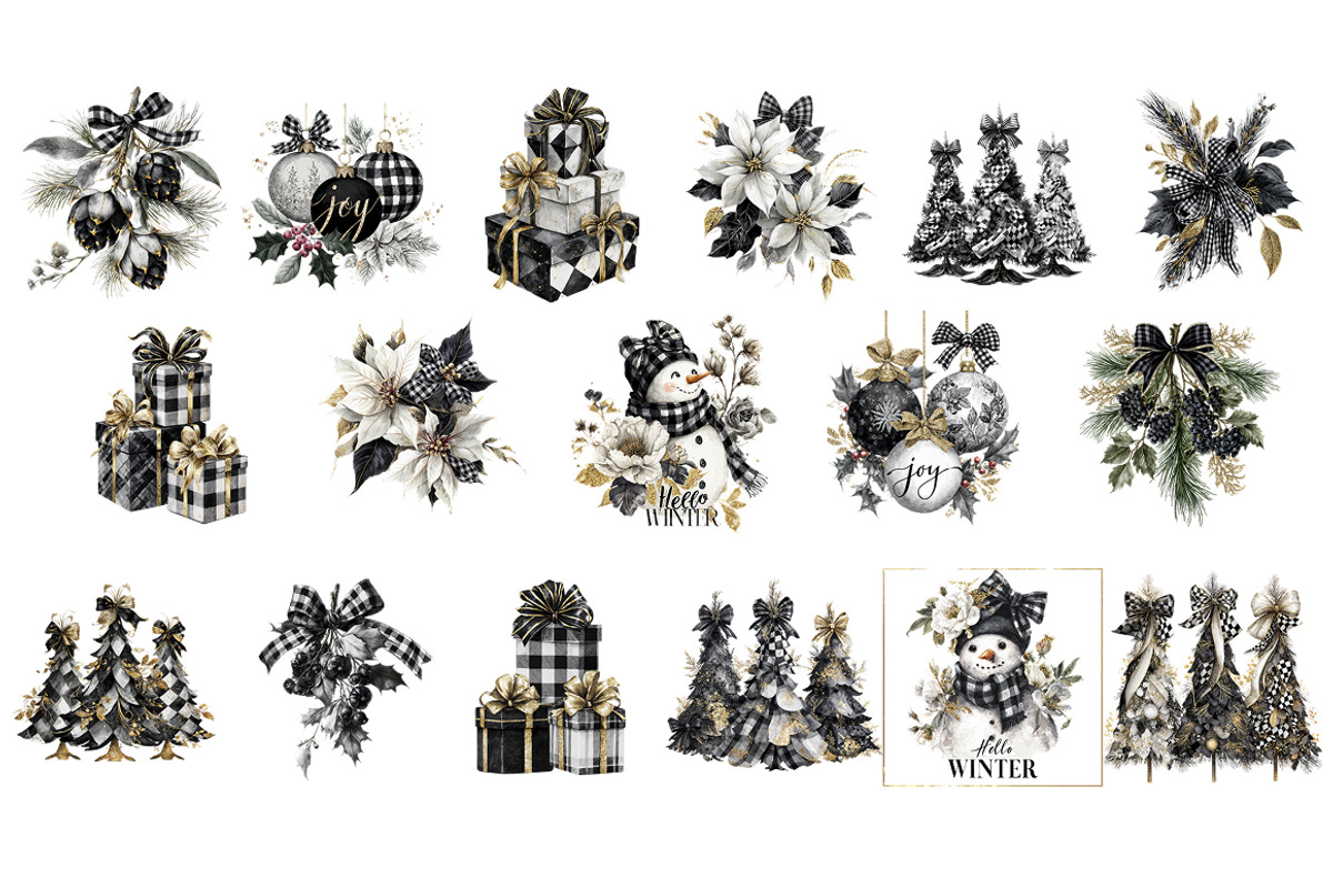 Christmas & Hanukkah 3 in 1 Bundle, a Decorative Illustration by InkyQueenArt (Photo 6 of 8)