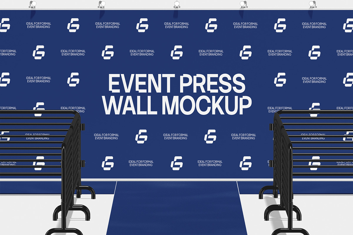Event Press Wall Mockup, an Advertising Mockup by Unerispace (Photo 4 of 5)