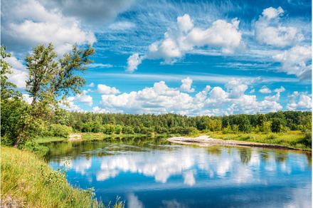 River Landscape With Reflections Of, a Nature Photo by Our Amazing World