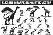 Giraffe Silhouette Vector design, an Illustration by Amazin_art (Thumbnail 1 of 21)