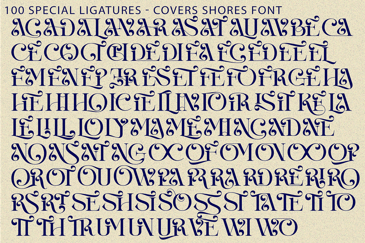 COVERS SHORES - ROMANTIC FONT, a Serif Font by 177Studio (Photo 8 of 8)