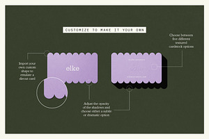 Custom Shape Business Card Mockup