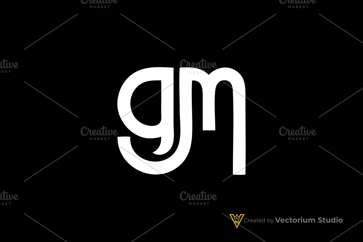 GM Modern Silhouette Logo, a Branding & Logo Template by Vectorium Studio (Photo 2 of 8)