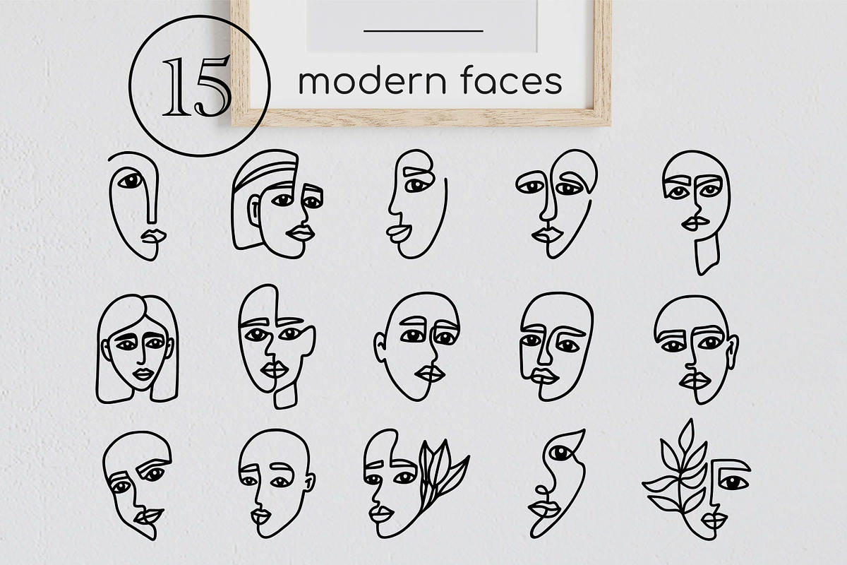 One line art woman face SVG, an Illustration by Anntre (Photo 2 of 5)