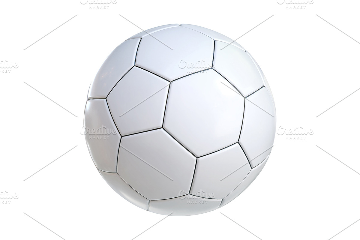 soccer ball white 3D, an Outline Icon by CGTech
