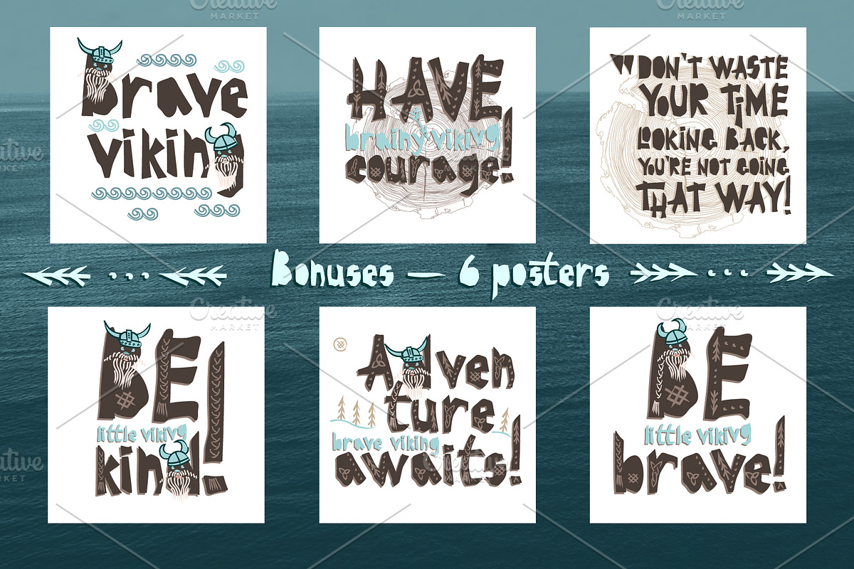 BRAVE-VIKING OTF font preview 8
