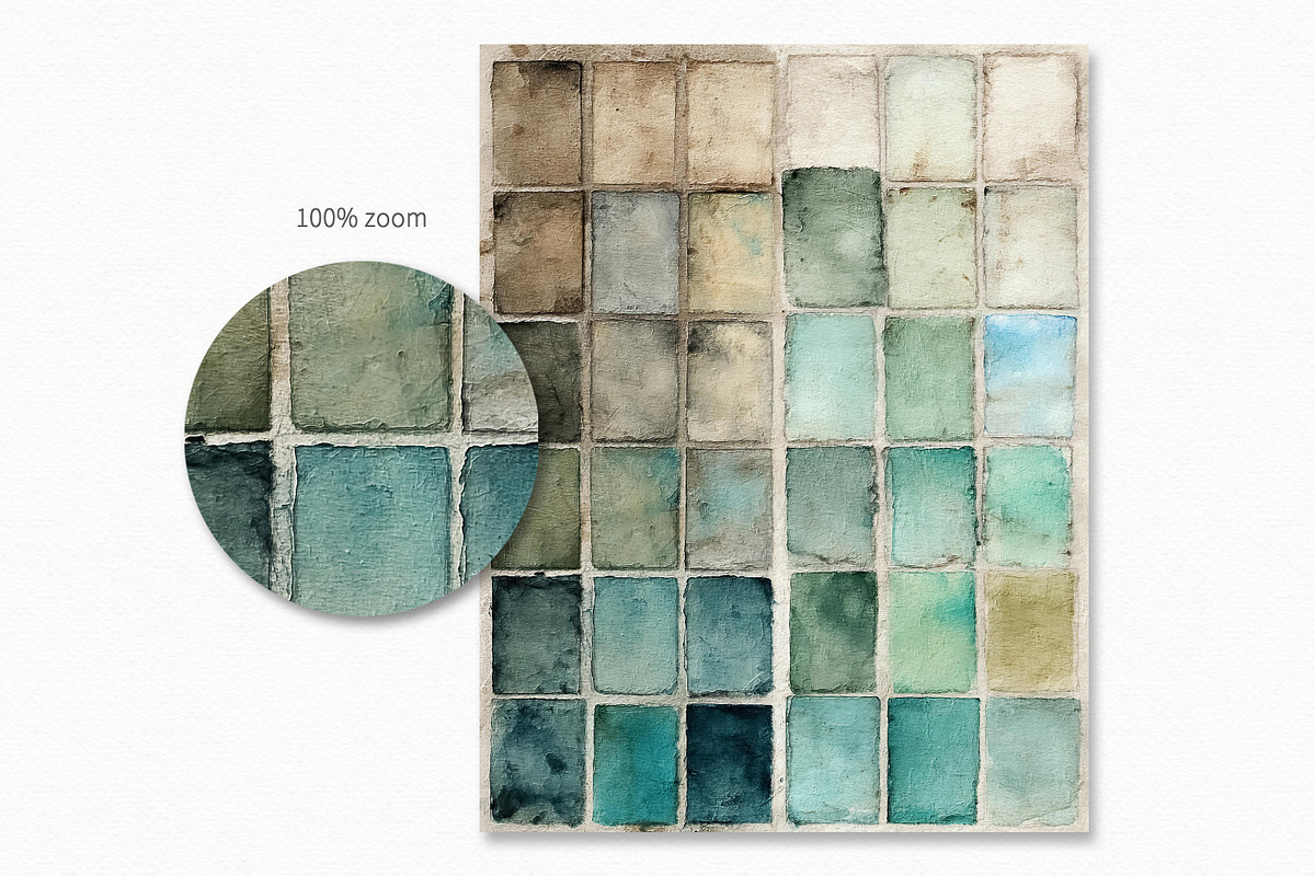 Aqua Swatches, a Decorative Illustration by rileyBgraphics (Photo 6 of 6)