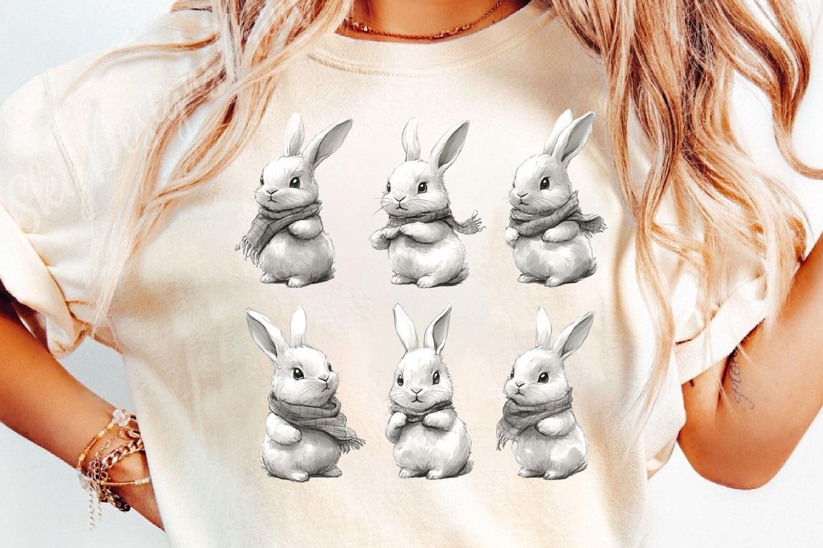 Watercolor Bunny Illustration PNG, an Animal Illustration by DreamCafeArt (Photo 6 of 6)