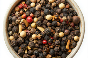 Top view of mixed spices in a bowl,, a Food & Drink Photo by Pixeness Studio