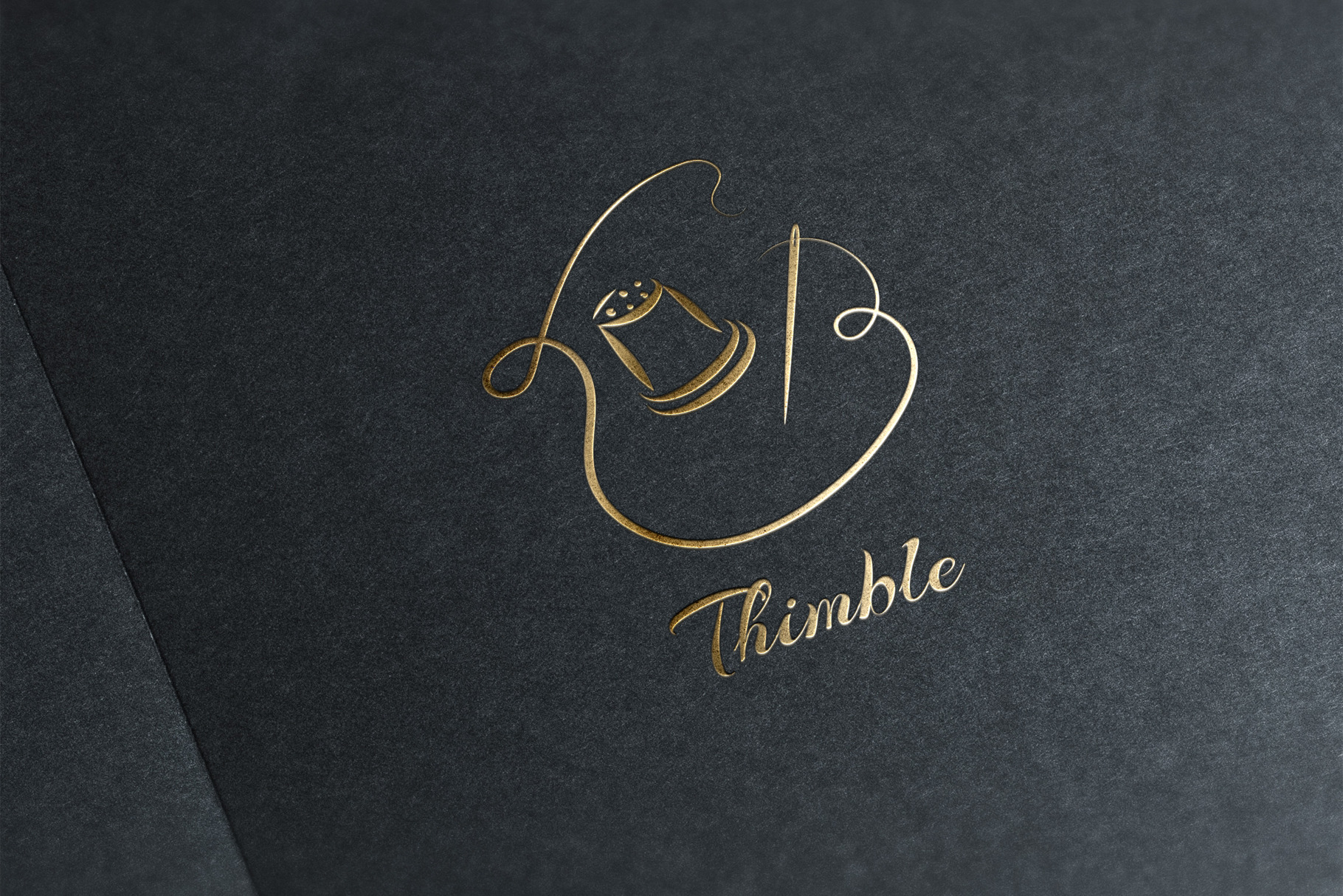 Thimble. Calligraphic Logo Template, a Branding & Logo Template by le-genda